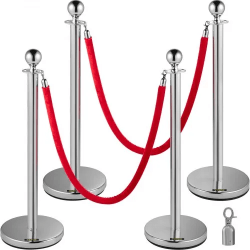 Silver20round20top20stanchions20with20ropes 1754074779 Silver Stanchion - Round Top
