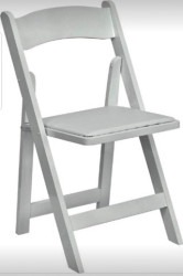 White Resin Folding Chair