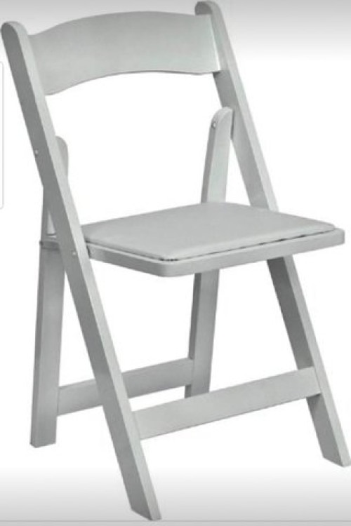 White Resin Folding Chair