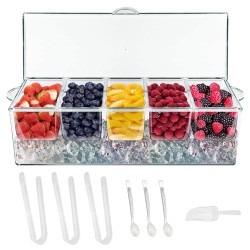 5-Compartment Condiment Server