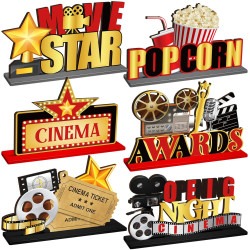 Movie Night Wooden Table Decorations
